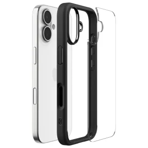 Удароустойчив калъф Spigen Ultra Hybrid за iPhone 17, черен-прозрачен 5