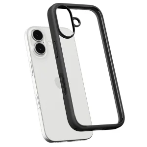 Удароустойчив калъф Spigen Ultra Hybrid за iPhone 17, черен-прозрачен 3