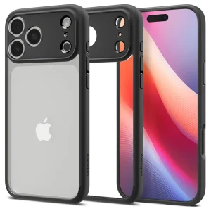 Удароустойчив калъф Spigen Ultra Hybrid за iPhone 18 Pro Max, черен