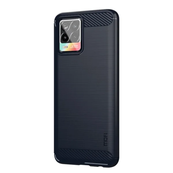 Silicone Case MOFI Carbon Fiber for Realme 8 / 8 Pro, Blue 1