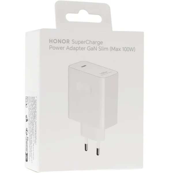 Мрежово зарядно Honor Super Charge HN-200500EP2, USB-C Travel Charger, 100W, Бял 4
