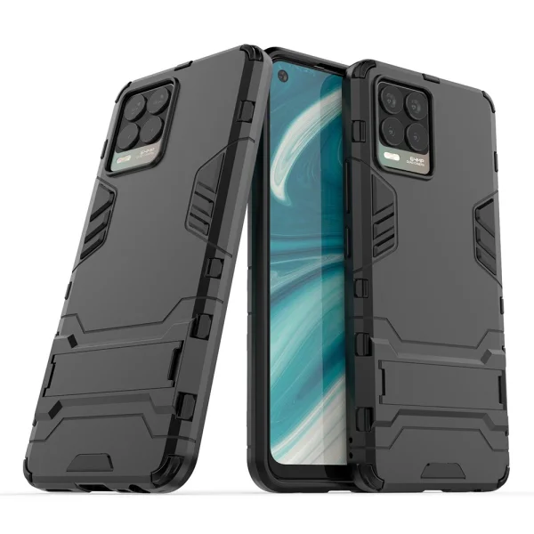 Shockproof Case Kickstand for Realme 8 4G, Black 2