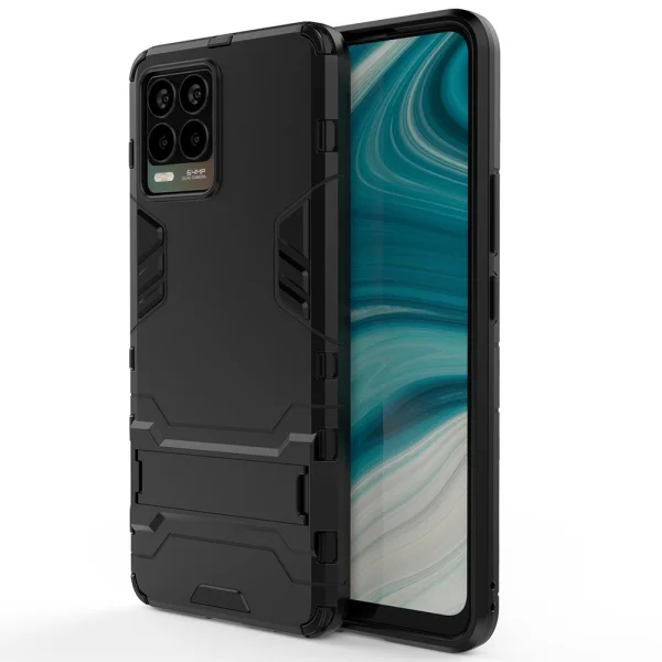 Shockproof Case Kickstand for Realme 8 4G, Black 1