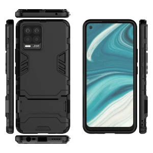 Shockproof Case Kickstand for Realme 8 4G, Black 5