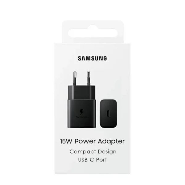Мрежово зарядно Samsung, EP-T1510NBE, USB-C ,15W, Travel Charger, черен 4
