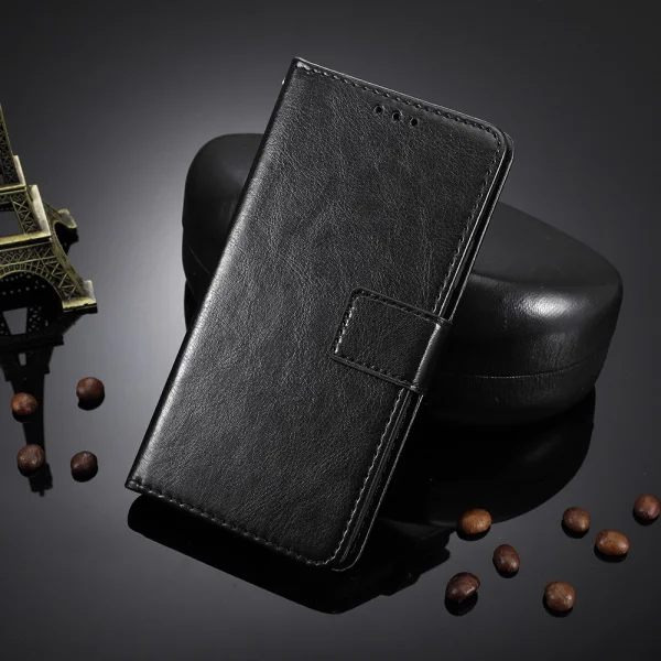 Crazy Horse Wallet Case for Realme GT Master, Black 6