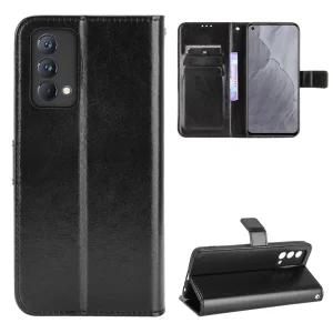 Crazy Horse Wallet Case for Realme GT Master, Black 5