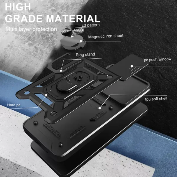 Удароустойчив калъф Techsuit CamShield за Xiaomi Redmi 15 4G / Redmi 15 5G, черен 5