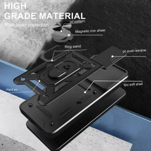 Удароустойчив калъф Techsuit CamShield за Xiaomi Redmi 15 4G / Redmi 15 5G, черен 5