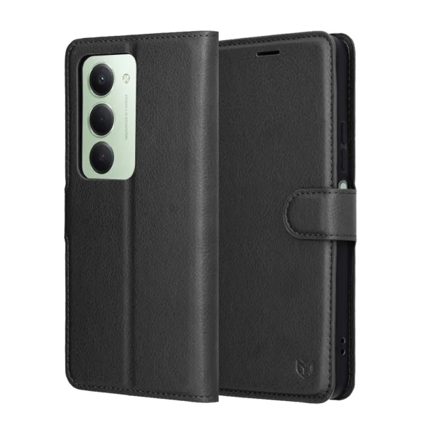 Калъф тефтер Techsuit Leather Folio за Xiaomi Redmi 15 4G / Redmi 15 5G, черен 2