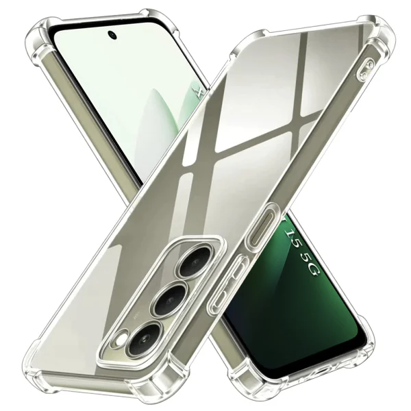 Techsuit Shockproof Silicone Case for Xiaomi Redmi 15 4G / Redmi 15 5G, Clear 1