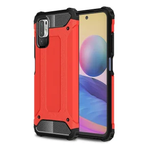 Удароустойчив калъф Armor за Xiaomi Poco M3 Pro 5G/4G/Redmi Note 10 5G, Червен