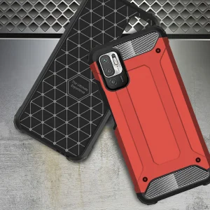 Удароустойчив калъф Armor за Xiaomi Poco M3 Pro 5G/4G/Redmi Note 10 5G, Червен 4