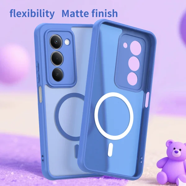 Удароустойчив калъф Techsuit HaloFrost II MagSF за Xiaomi Redmi 15 4G / Redmi 15 5G, светло син 3