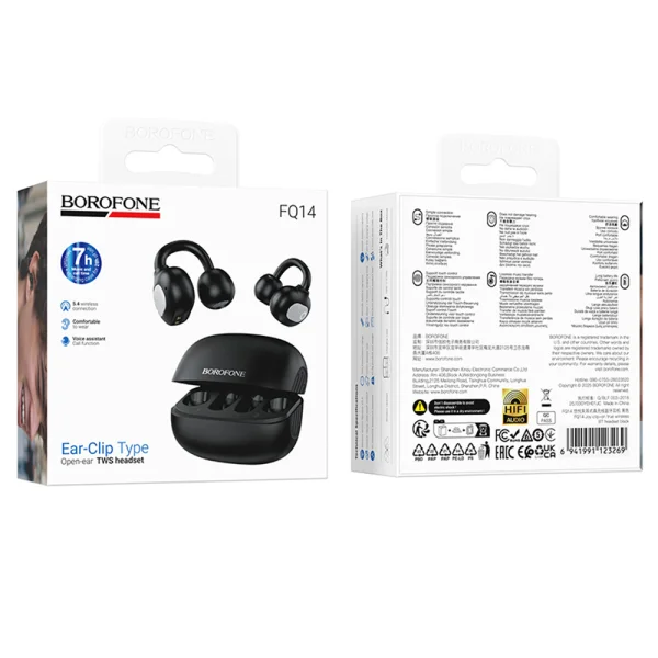 Слушалки Borofone Joy FQ14 Bluetooth V5.4, 300mAh, черен 4