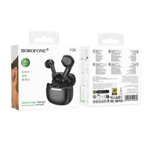 Wireless Earphones Borofone High FQ8 for Bluetooth V5.4, 300mAh, Black 5