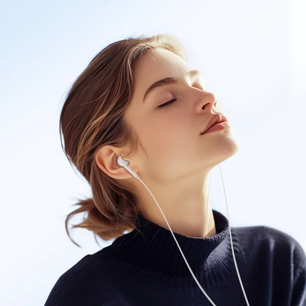 Earphones Borofone Star BM99 Type-C, with Microphone,DAC Chip, white 4