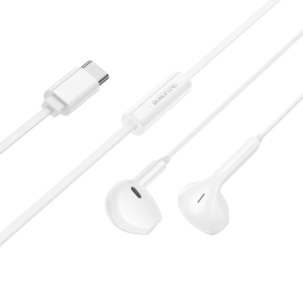 Earphones Borofone Star BM99 Type-C, with Microphone,DAC Chip, white 3