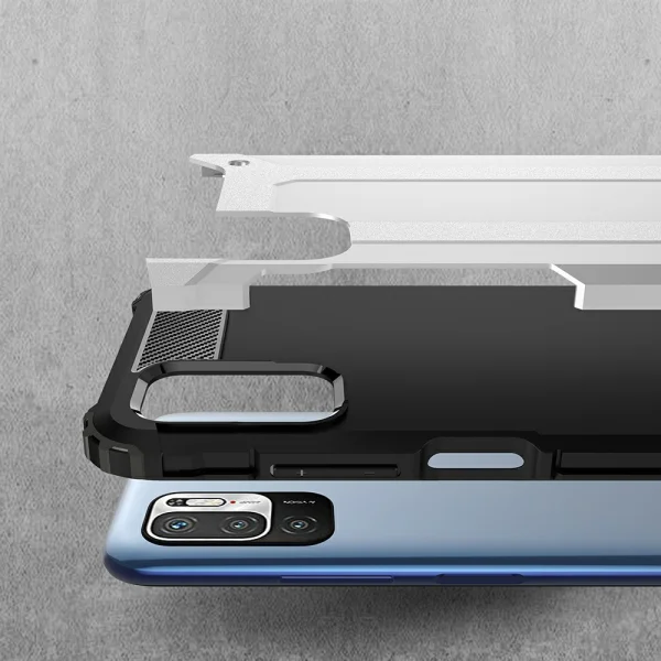 Удароустойчив калъф Armor за Xiaomi Poco M3 Pro 5G/4G/Redmi Note 10 5G, Сребрист 5