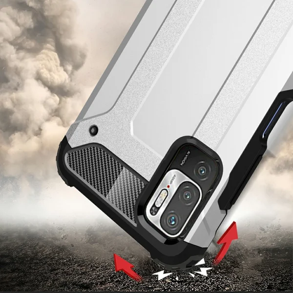Удароустойчив калъф Armor за Xiaomi Poco M3 Pro 5G/4G/Redmi Note 10 5G, Сребрист 2
