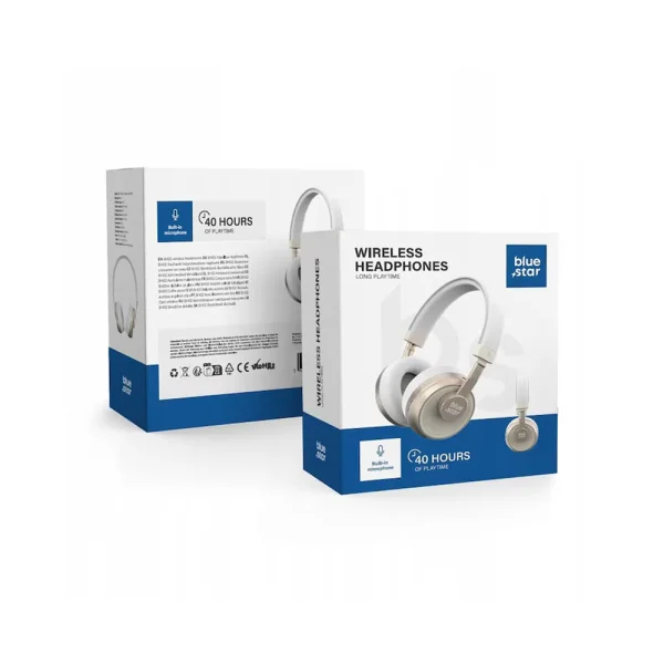 Bluetooth Headphones Blue Star BH02, White 4