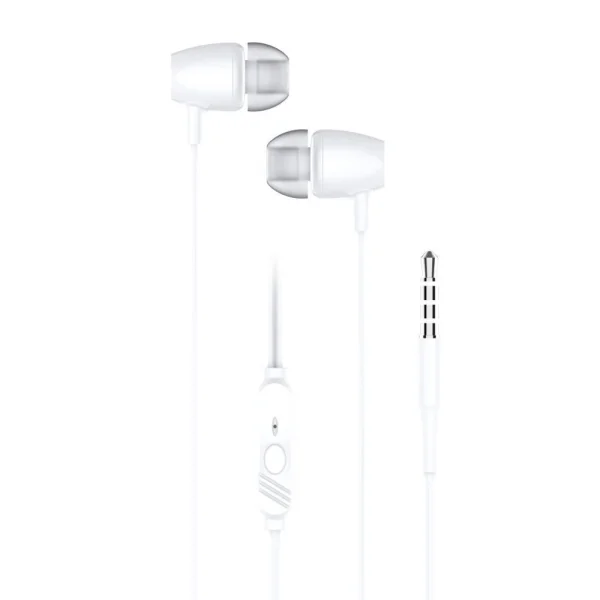 Слушалки с микрофон Blue Star PA-E67, jack 3.5 mm, бял 1