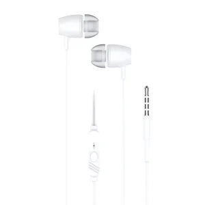 Слушалки с микрофон Blue Star PA-E67, jack 3.5 mm, бял