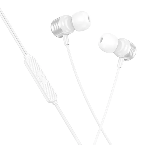 Слушалки с микрофон Borofone BM93 Platinum, 3.5 мм жак, сребърни 1