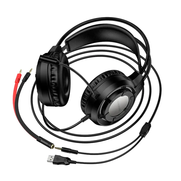 Gaming Headphones with Microphone Borofone BO112 Wave Gaming, Black 3