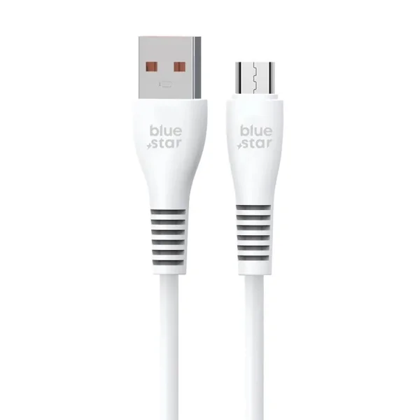 USB Cable Blue Star DC99M, USB-A to Micro USB, 2A, 1m, white 1