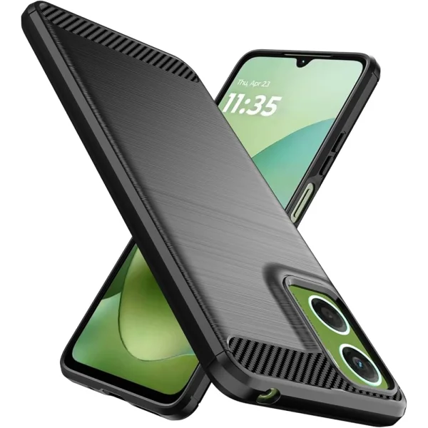 Силиконов Калъф Carbon за Motorola Moto G06 / Moto G06 Power, черен 1