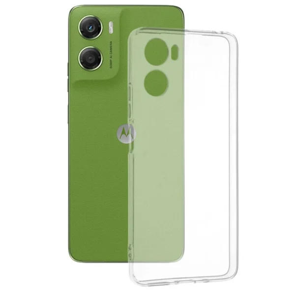 Силиконов калъф Techsuit за Motorola Moto G06, прозрачен 1