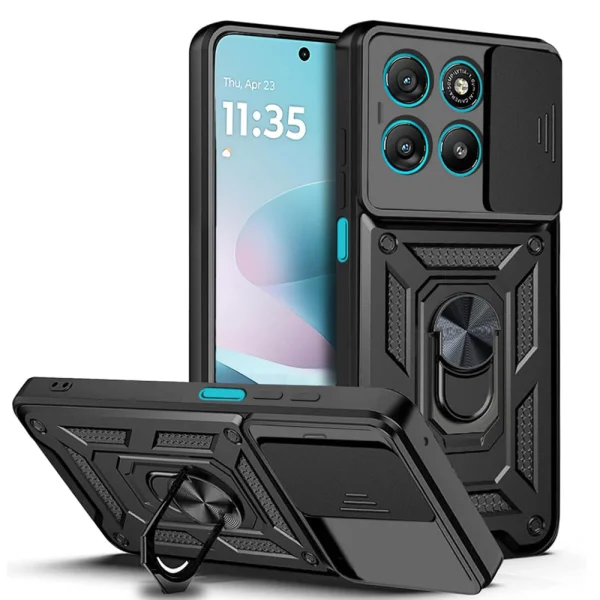 Удароустойчив калъф Techsuit CamShield за Motorola Moto G57 Power / G67 Power, черен 1