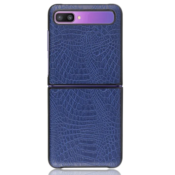 Shockproof case Crocodile Leather Coated for Samsung Galaxy Z Flip / 5G, Blue 1