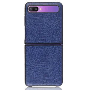 Удароустойчив калъф Crocodile Leather Coated за Samsung Galaxy Z Flip / 5G, Син