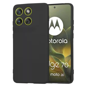 Силиконов калъф Techsuit SoftFlex за Motorola Edge 70, черен