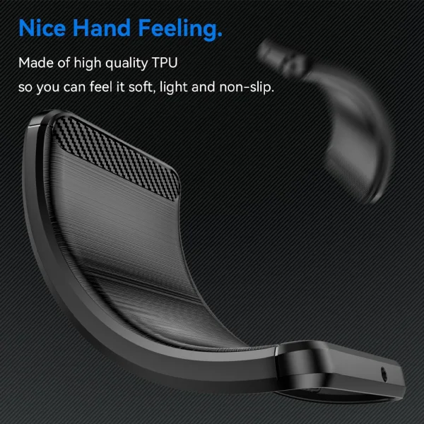 Silicone Case Carbon for Motorola Edge 70, black 2
