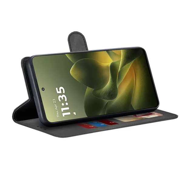 Калъф Тефтер Techsuit Diary за Motorola Edge 70, черен 2