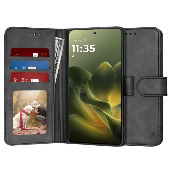 Калъф Тефтер Techsuit Diary за Motorola Edge 70, черен 1