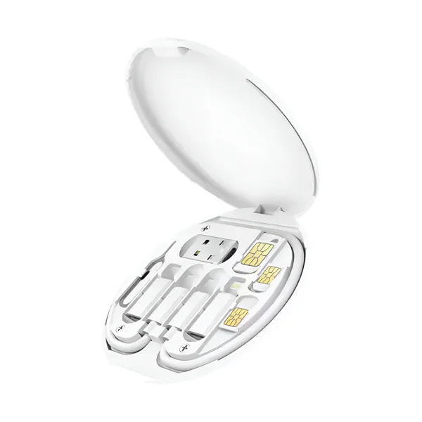 SENDEM Cable Set, Type-C to Type-C with Lightning, Micro USB and USB-A adapters, 60W, White 2