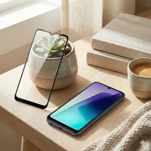 Стъклен Протектор OG Full Glue 5D за Xiaomi Redmi 14C / Redmi A5 4G  / Poco C75, Черен 3