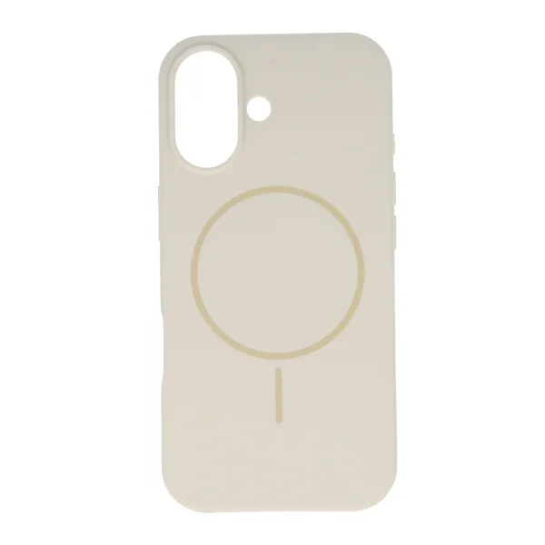 Shockproof Case MagSF Slim Silicone for iPhone 17, Beige 2