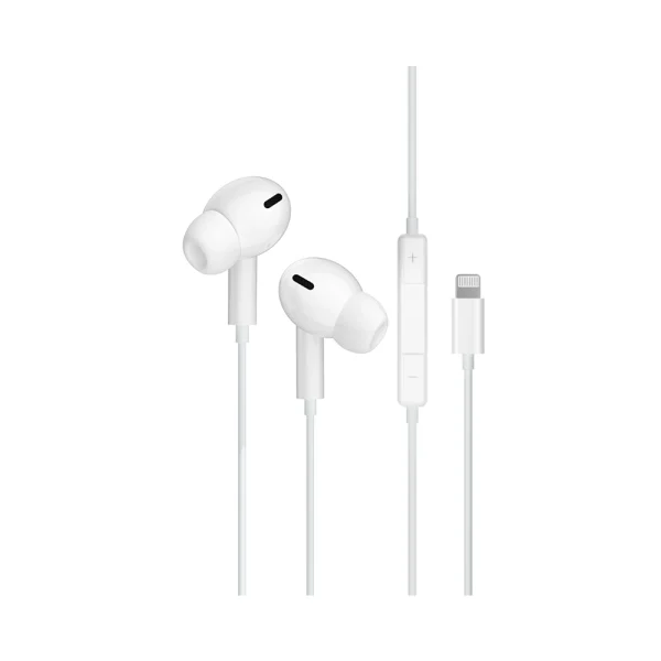 Earphones with microphone Jellico EP3A, LIGHTNING, white 1
