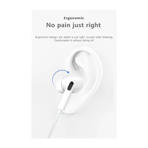 Earphones with microphone Jellico EP3A, LIGHTNING, white 3