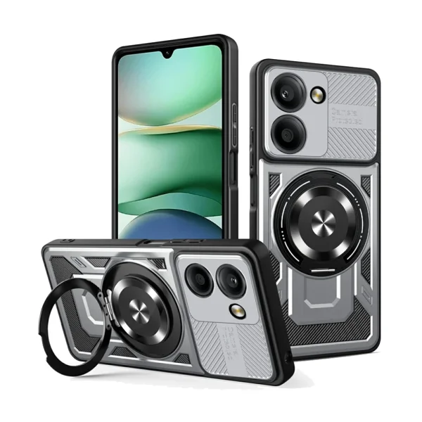 Удароустойчив калъф Magnetic Rotating Kickstand за Xiaomi Redmi A5 4G, Сив 1