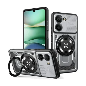 Удароустойчив калъф Magnetic Rotating Kickstand за Xiaomi Redmi A5 4G, Сив