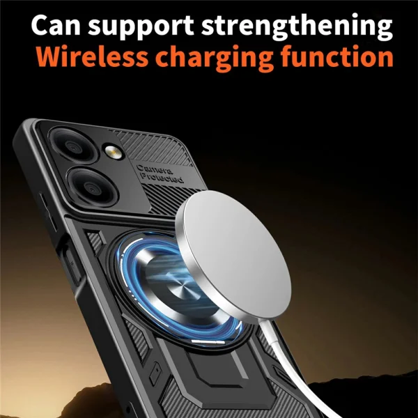 Удароустойчив калъф Magnetic Rotating Kickstand за Xiaomi Redmi A5 4G, Черен 2