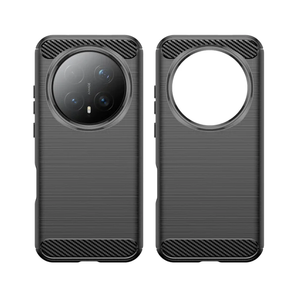 Силиконов Калъф Carbon Fibre Brushed за Honor Magic8 Pro 5G, Черен 2