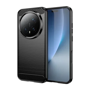 Силиконов Калъф Carbon Fibre Brushed за Honor Magic8 Pro 5G, Черен
