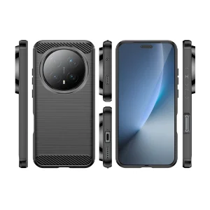 Силиконов Калъф Carbon Fibre Brushed за Honor Magic8 Pro 5G, Черен 3
